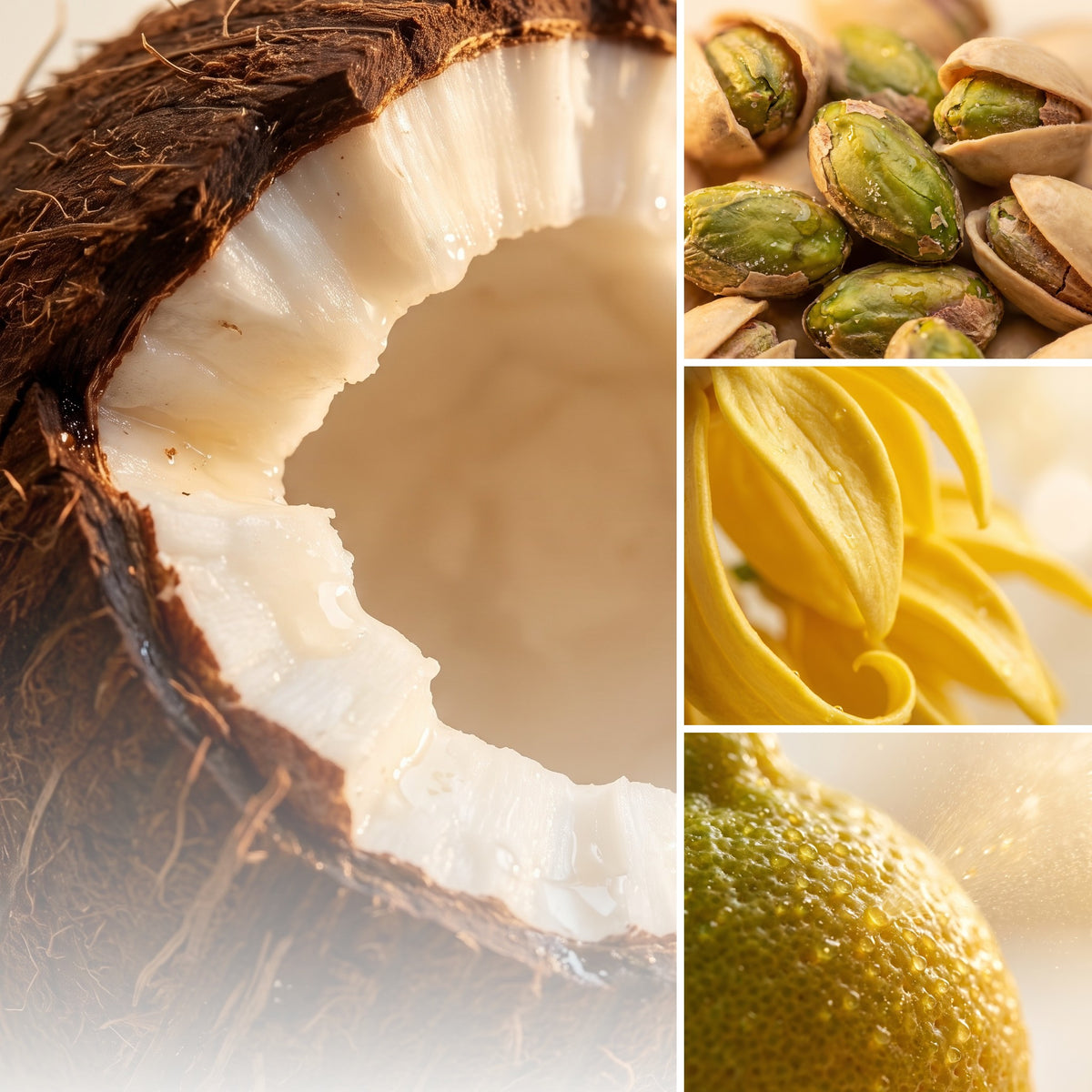 ÉPRIS N°505 · Das Gefühl – Duftnoten Kokosnuss, Pistazie, Ylang-Ylang, Bergamotte. Sonnig. Cremig. Luxuriös.